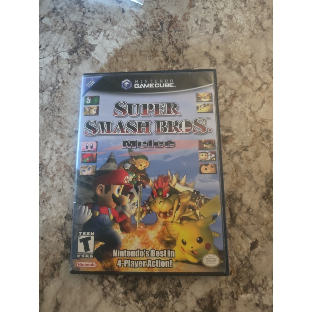Super Smash Bros. Melee (Gamecube, 2001) Game+case No Booklet  Tested